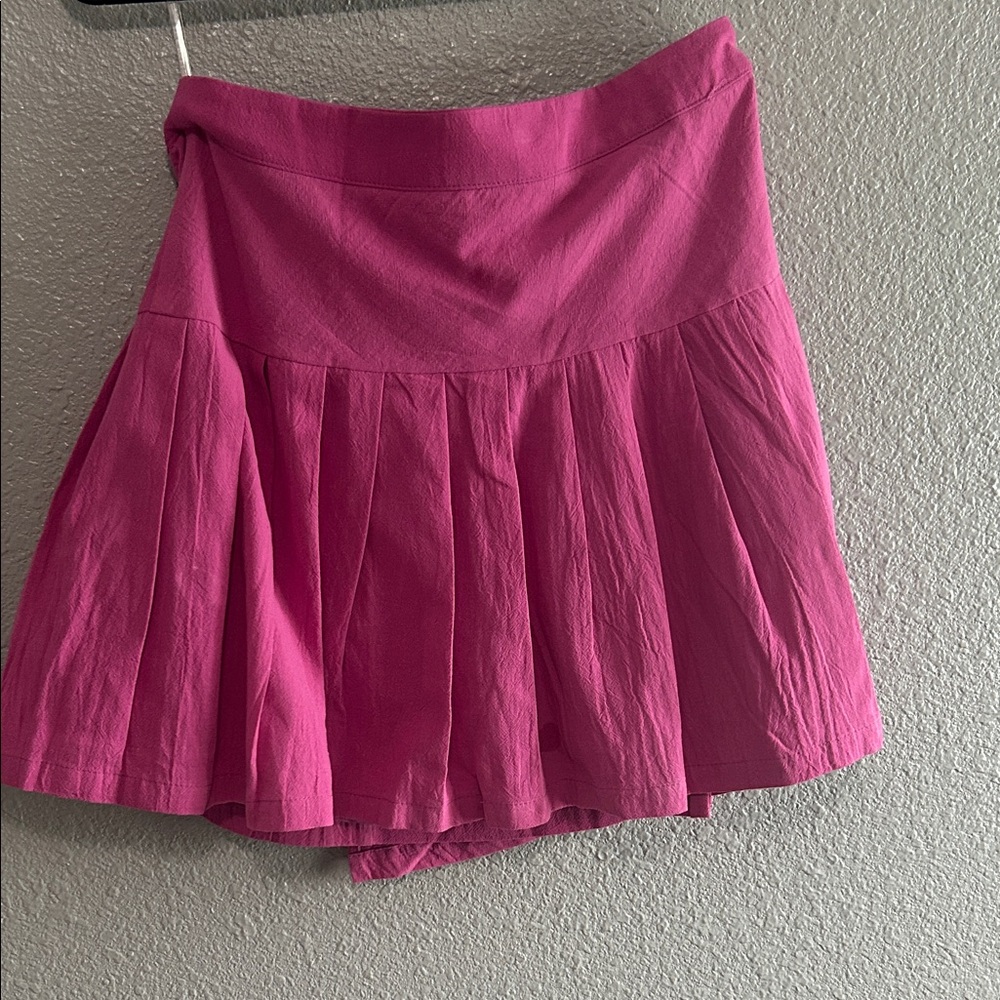 Entro Fuchsia Asymmetrical Wrap Skirt - Picture 2 of 6